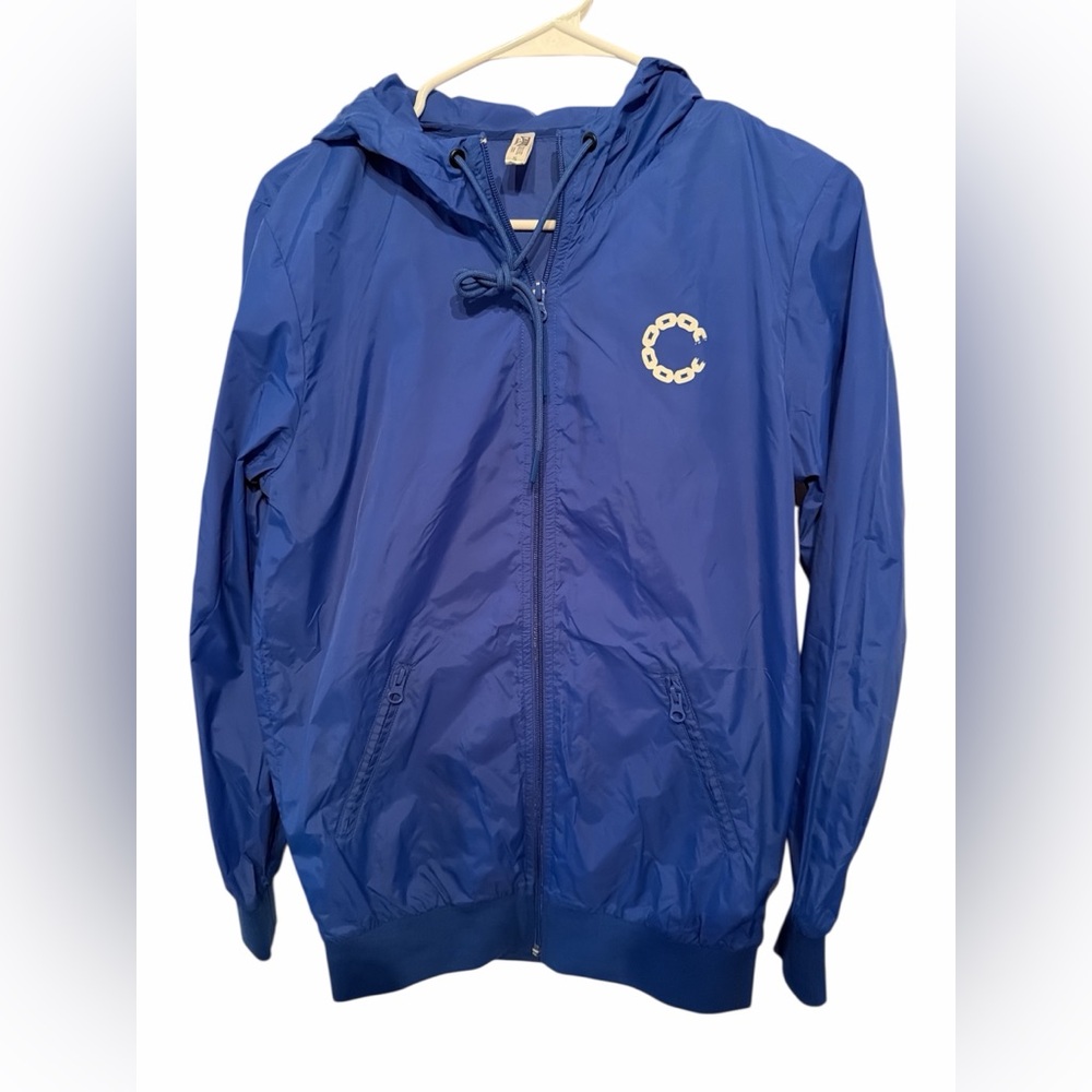 Crooks and Castles jacket Hooded‎ Windbreaker Size Small Blue